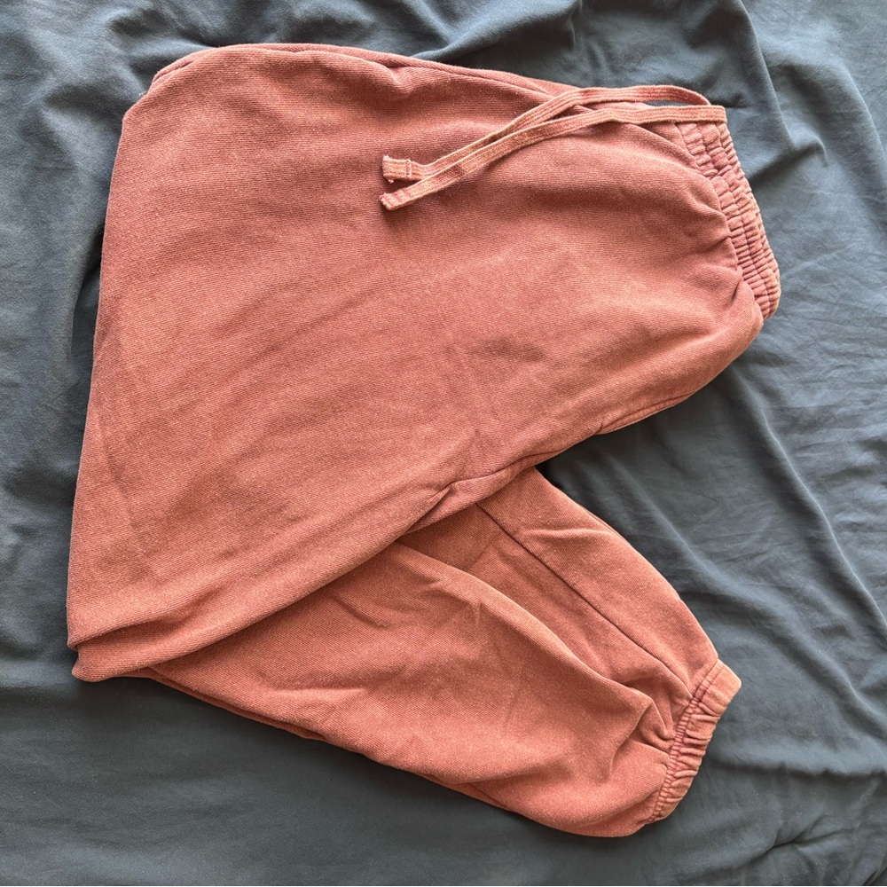 BDG Brown Sweatpants with Elastic Cuffs and Drawstring